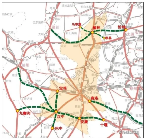 汉中高铁线路地图全图图片